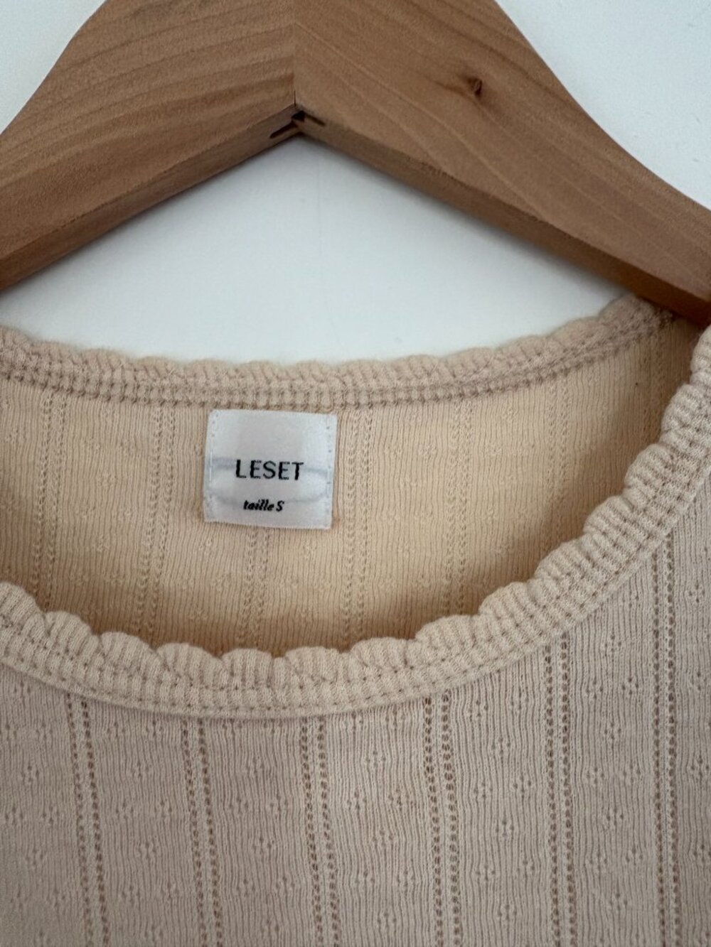 LESET Pointelle Tee S - Picture 3 of 3